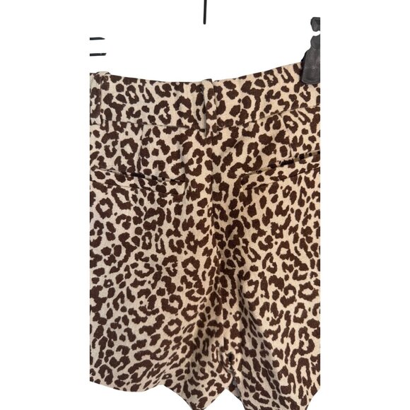 J. Crew Size 0 Leopard Print Shorts Cotton Blend - Picture 6 of 13